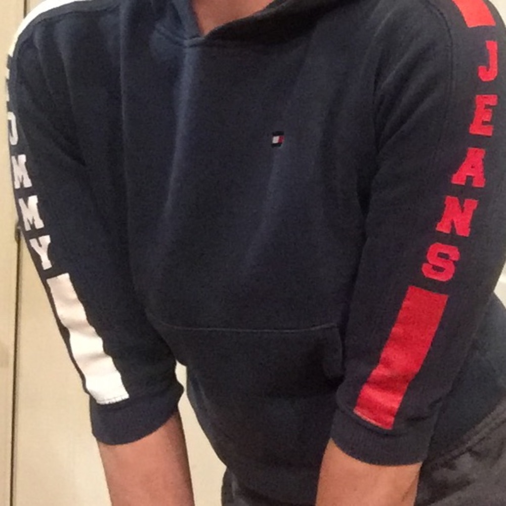 90s Tommy Hilfiger crop hoodie youth Size small - Picture 7 of 8
